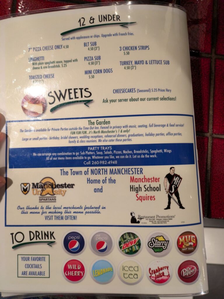 Sandwich Cellar Menu 2